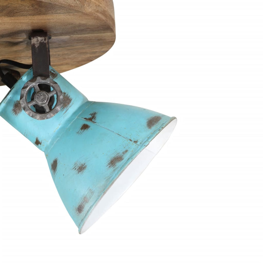 Plafondlamp 25 W E27 50X50X25 Cm Verweerd Rond - 5 lampenkappen 1 Blauw