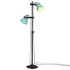 Floor lamp 25 W E27 25x25x90/140 cm distressed blue