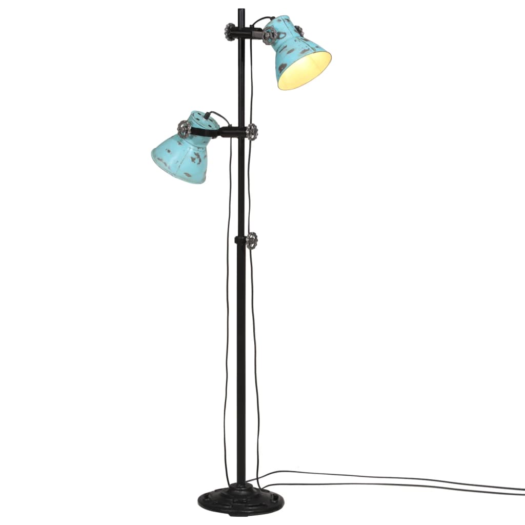 Vloerlamp 25 W E27 25x25x90/160 cm verweerd blauw