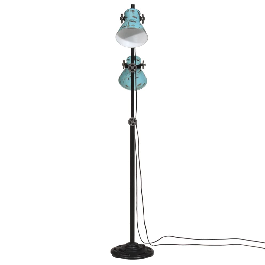 Vloerlamp 25 W E27 25x25x90/160 cm verweerd blauw