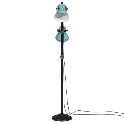 Vloerlamp 25 W E27 25x25x90/160 cm verweerd blauw