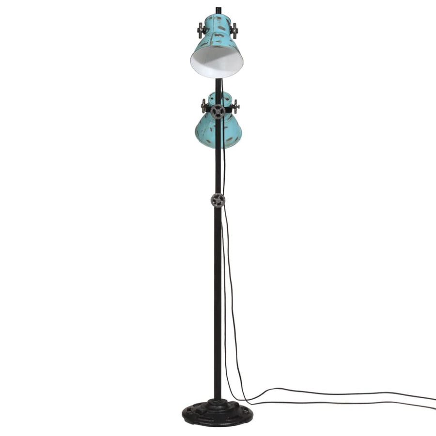 Vloerlamp 25 W E27 25x25x90/160 cm verweerd blauw
