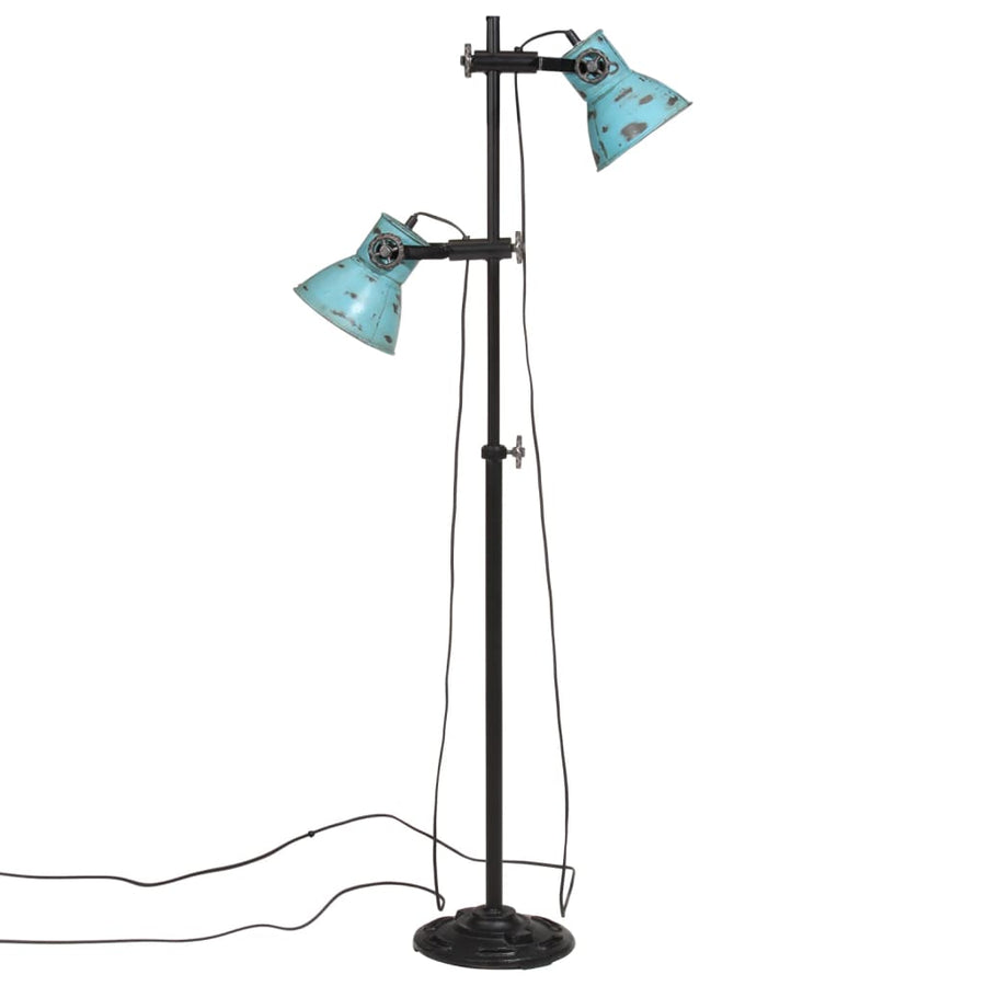 Vloerlamp 25 W E27 25x25x90/160 cm verweerd blauw
