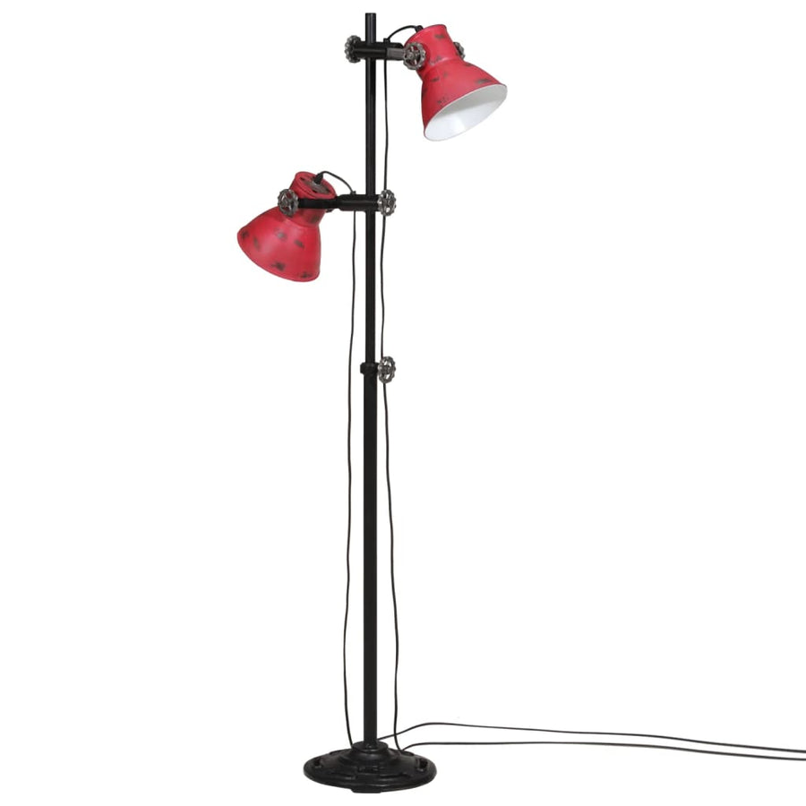 Vloerlamp 25 W E27 25x25x90/160 cm verweerd rood