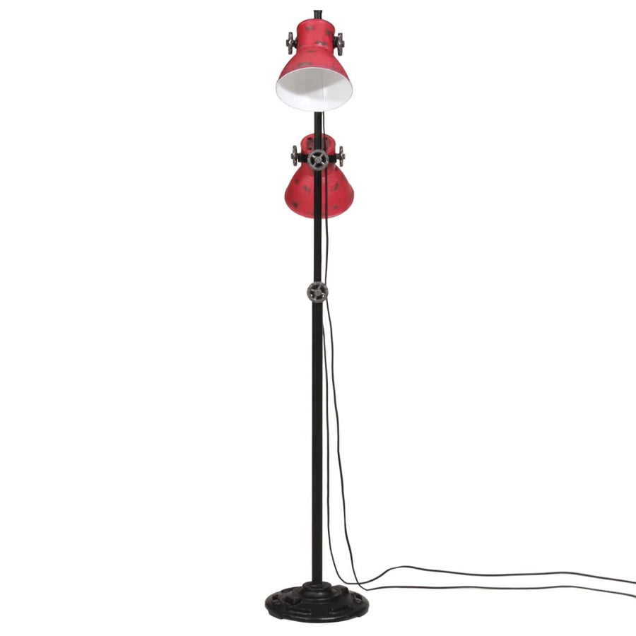 Vloerlamp 25 W E27 25x25x90/160 cm verweerd rood