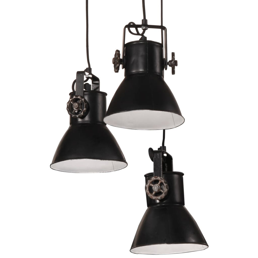 Hanglamp 25 W E27 30x30x100 cm zwart