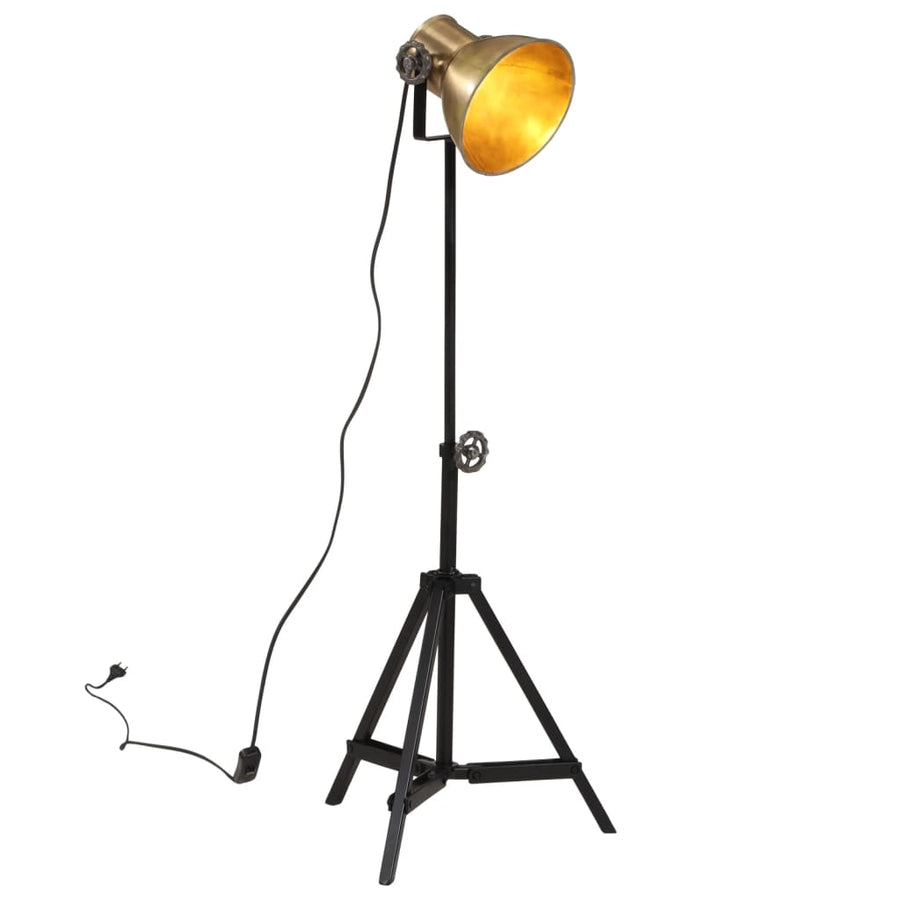 Vloerlamp 25 W E27 35X35X65/95 Cm Antiek Messingkleurig Koper