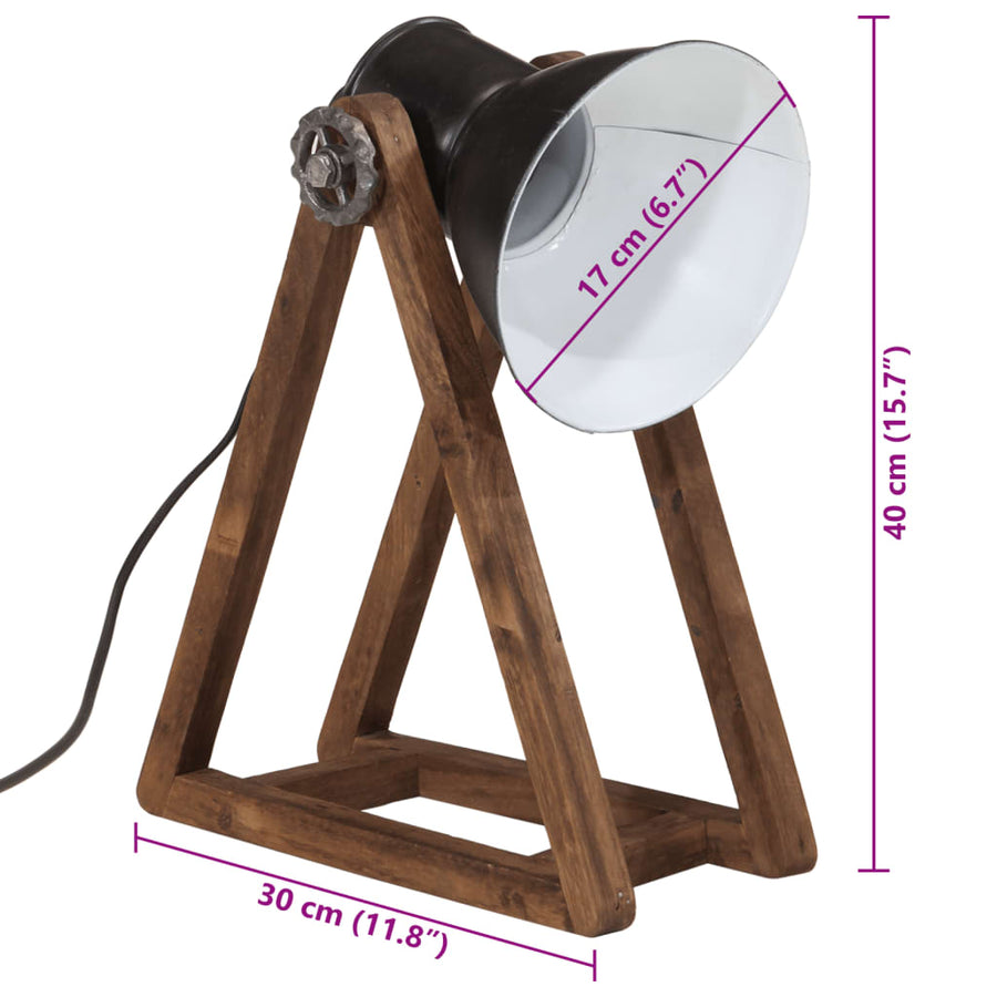 Bureaulamp 25 W E27 30X17X40 Cm Zwart