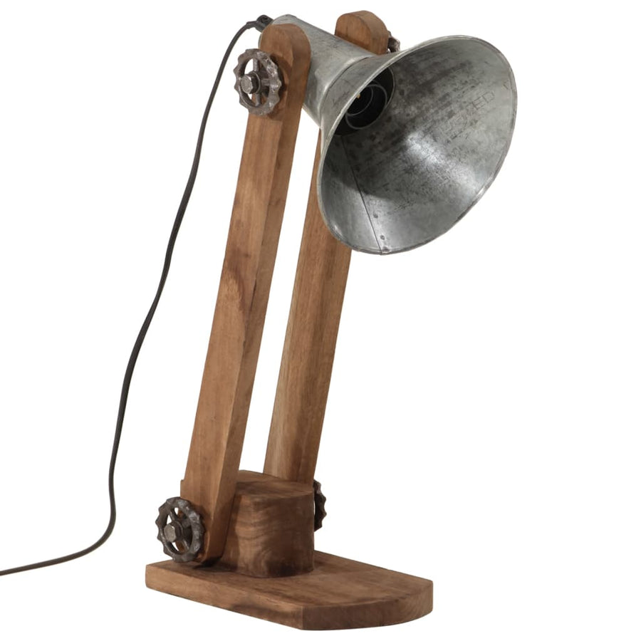 Bureaulamp 25 W E27 23x13x52 cm vintage zilverkleurig