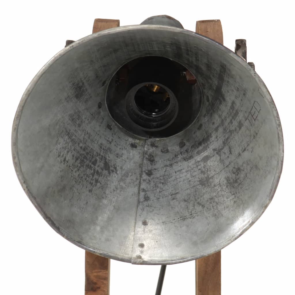 Bureaulamp 25 W E27 23x13x52 cm vintage zilverkleurig