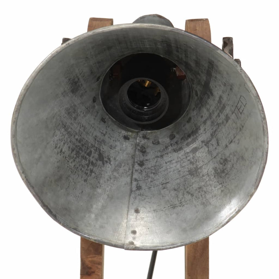 Bureaulamp 25 W E27 23x13x52 cm vintage zilverkleurig