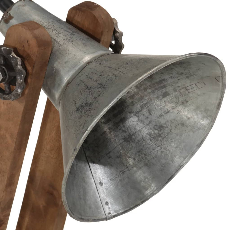 Bureaulamp 25 W E27 23x13x52 cm vintage zilverkleurig