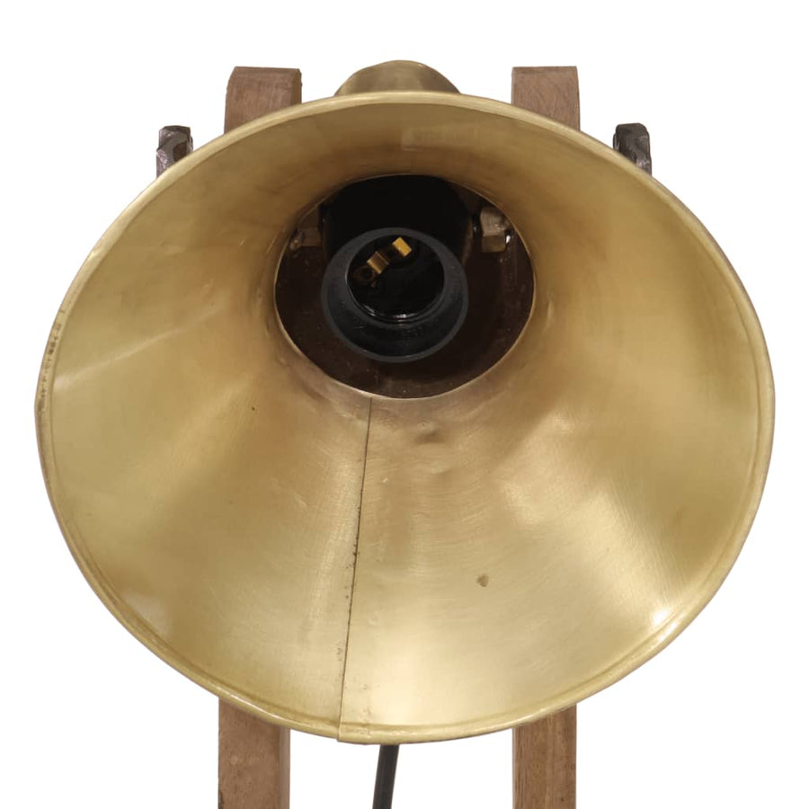 Bureaulamp 25 W E27 23X13X52 Cm Antiek Messing Koper