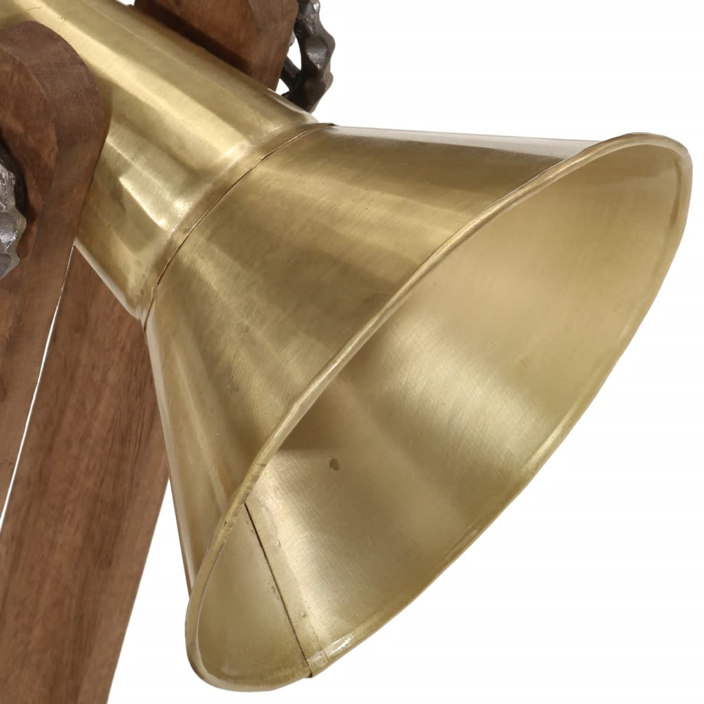 Bureaulamp 25 W E27 23X13X52 Cm Antiek Messing Koper
