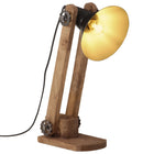 Bureaulamp 23x13x52 cm massief mangohout zwart