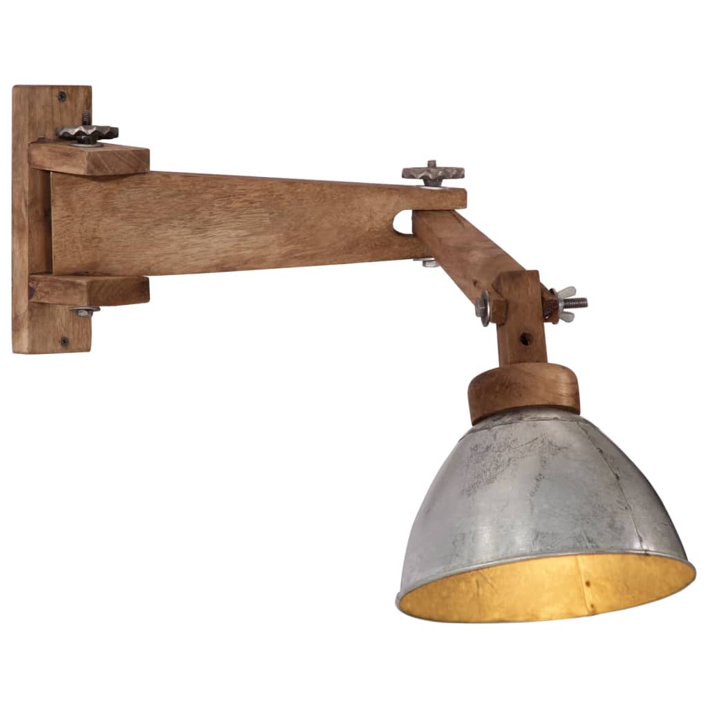 Wandlamp 25 W E27 vintage zilverkleurig
