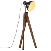 Vloerlamp massief mangohout 45x45x120 cm zwart