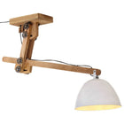 Plafondlamp massief mangohout ijzer wit 105x30x65-108 cm
