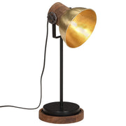 Bureaulamp 17x17x50 cm antiek messingkleurig massief mangohout