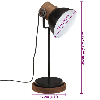 Bureaulamp 25 W E27 17x17x50 cm zwart
