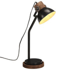 Bureaulamp massief mangohout 18x18x60 cm zwart