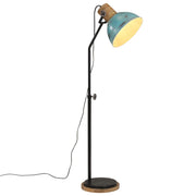 Vloerlamp massief mangohout verweerd blauw 30x30x100-150 cm