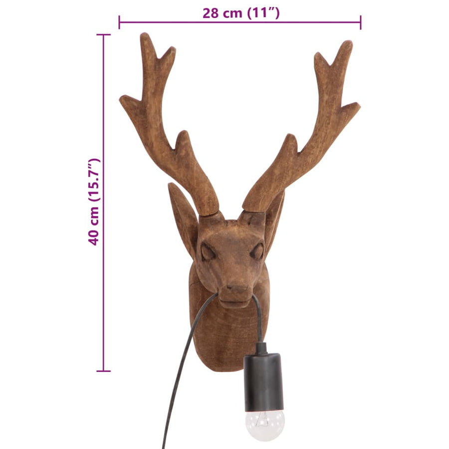 Wandlamp dierenvorm 25 W 28x20x40 cm E27