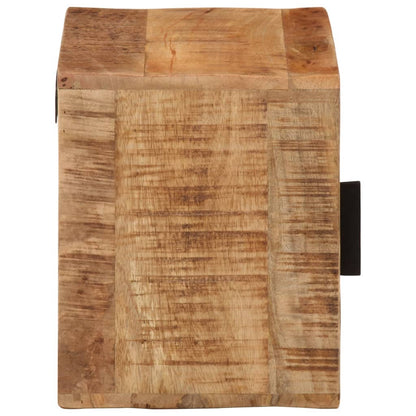 Nachtkastje Wandgemonteerd 40X30X25 Cm Massief Mangohout