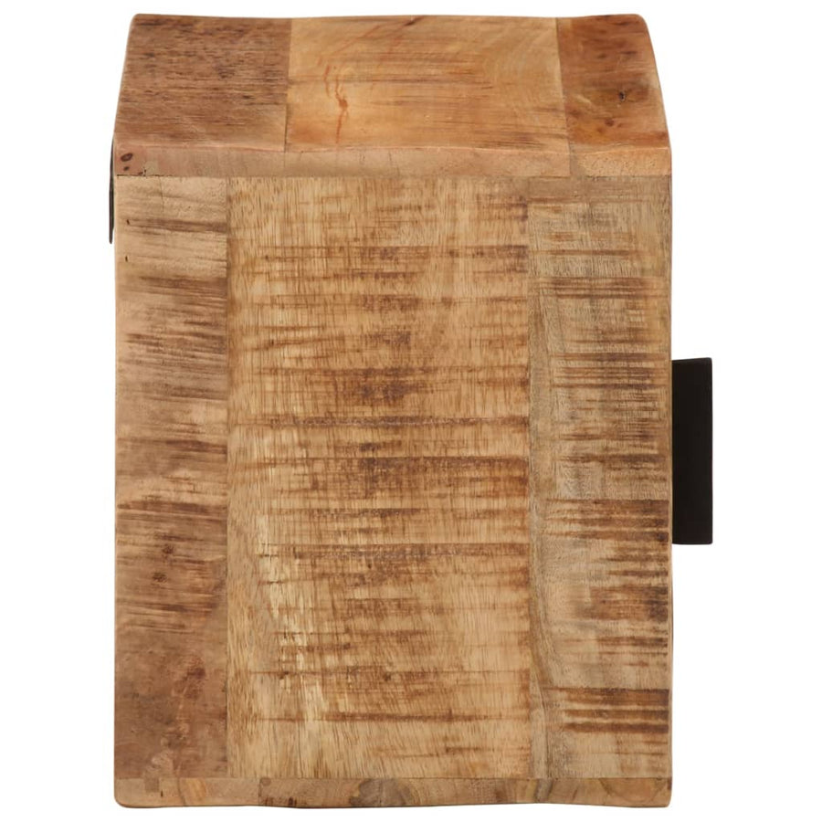 Nachtkastje Wandgemonteerd 40X30X25 Cm Massief Mangohout