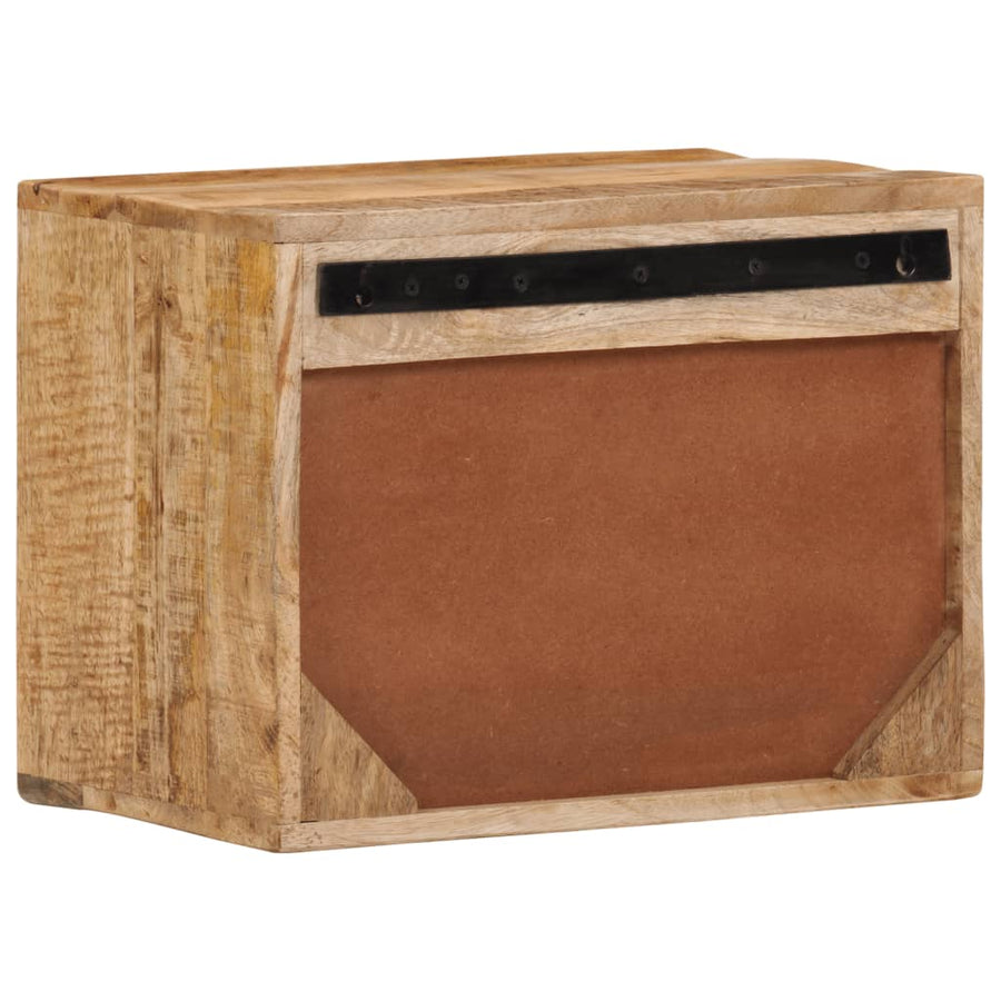 Nachtkastje Wandgemonteerd 40X30X25 Cm Massief Mangohout
