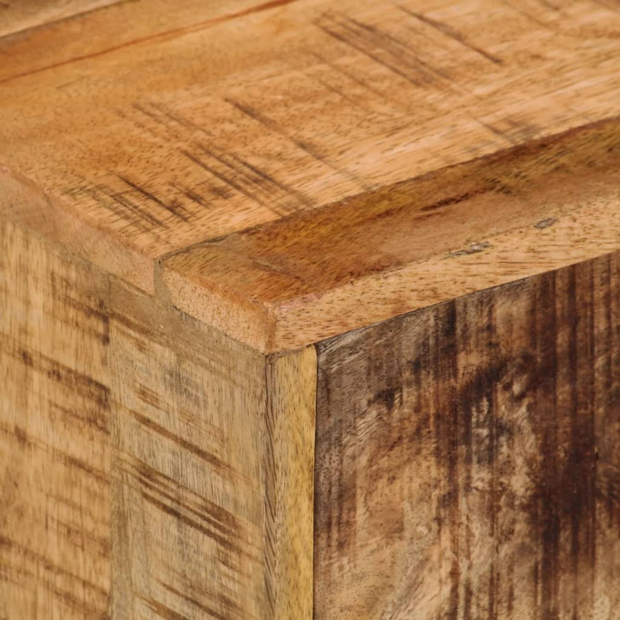Nachtkastje Wandgemonteerd 40X30X25 Cm Massief Mangohout