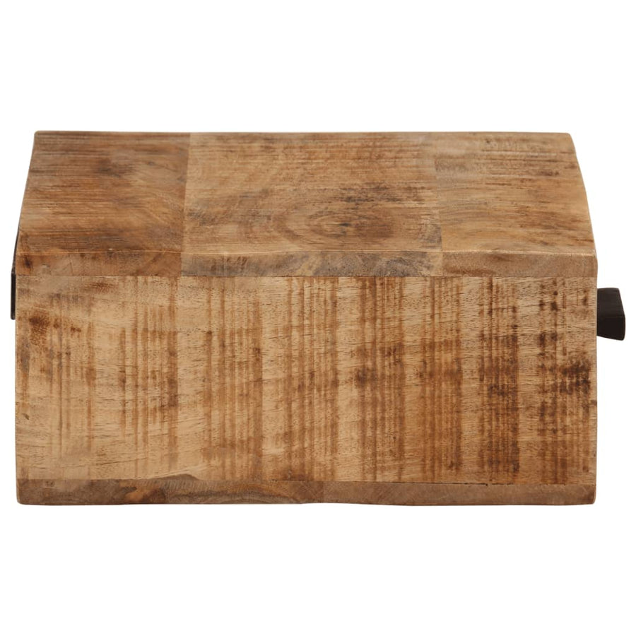 Nachtkastje Wandgemonteerd 40X30X13,5 Cm Massief Mangohout 40 x 30 x 13.5 cm