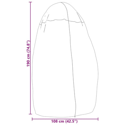 Hoes voor hangende ei-stoel Ø 108x190 cm 420D oxford stof zwart