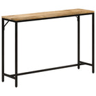 Console table 110x30x75 cm solid rough mango wood and iron