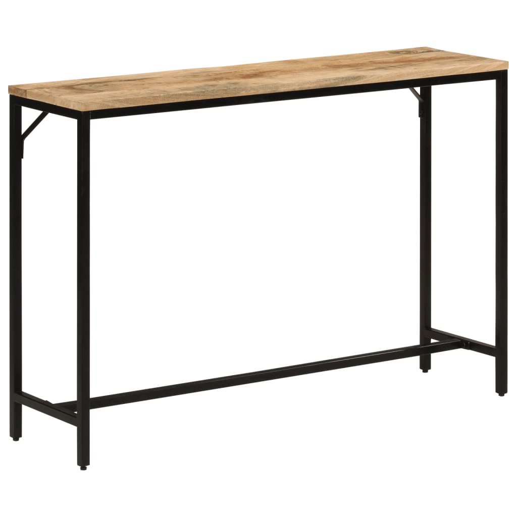 Wandtafel 110X30X75 Cm Massief Ruw Mangohout En Ijzer