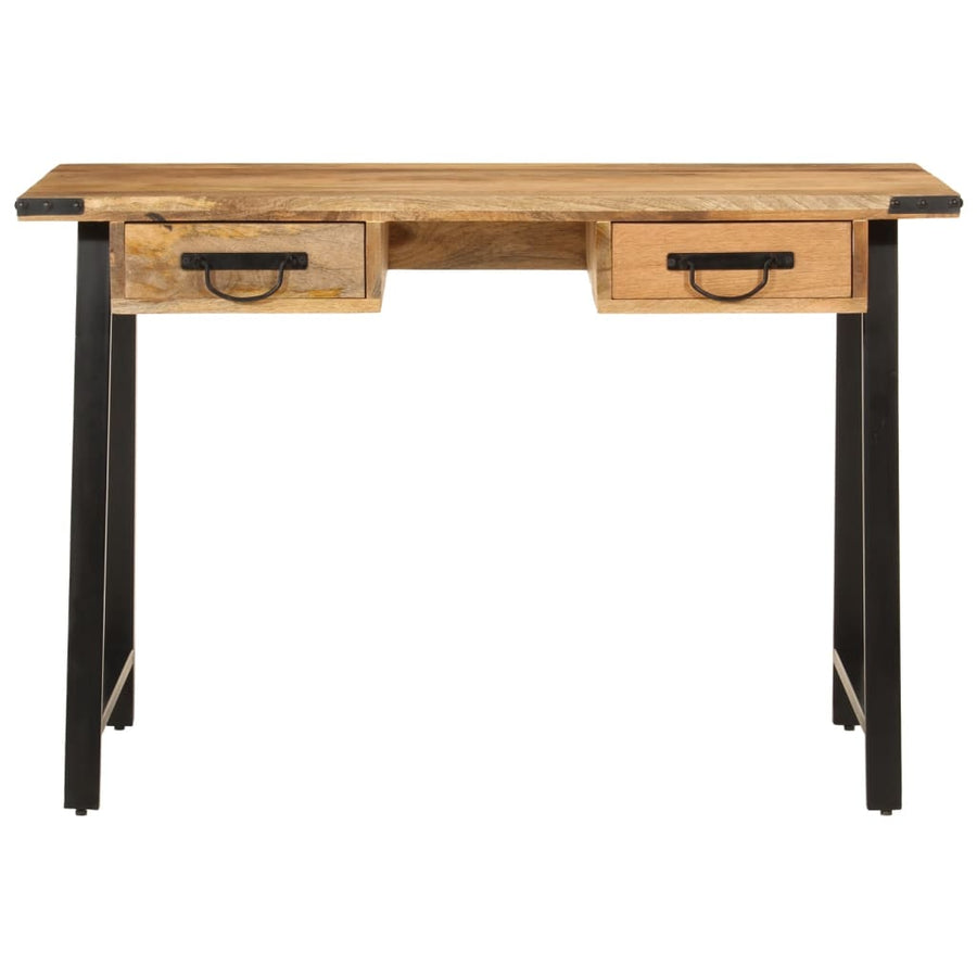 Bureau Met Lades 105X55X70 Cm Massief Mangohout En Ijzer