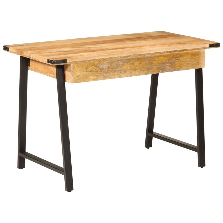 Bureau Met Lades 105X55X70 Cm Massief Mangohout En Ijzer