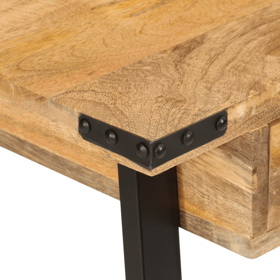Bureau Met Lades 105X55X70 Cm Massief Mangohout En Ijzer