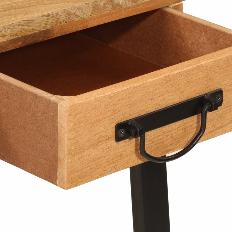Bureau Met Lades 105X55X70 Cm Massief Mangohout En Ijzer