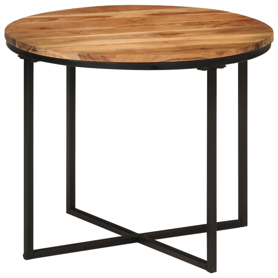Salontafel Massief Acaciahout En Ijzer 55 x 55 x 45 cm