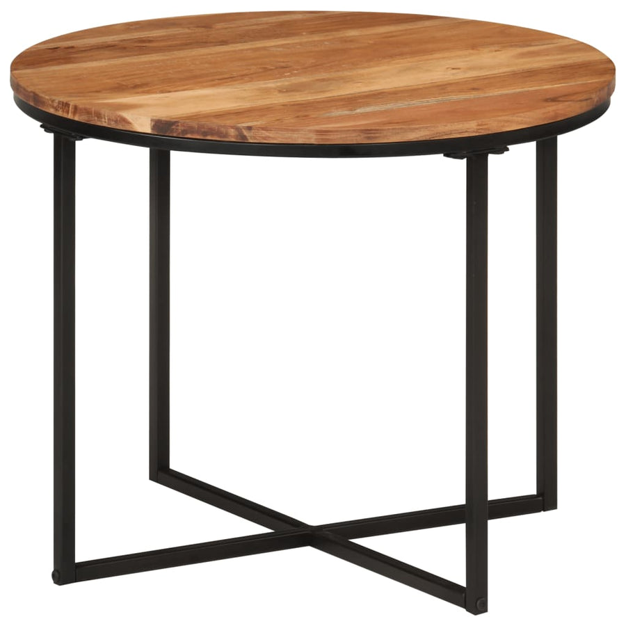 Salontafel Massief Acaciahout En Ijzer 55 x 55 x 45 cm