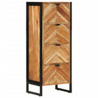Badkamerkast 40x30x100 cm acaciahout ijzer