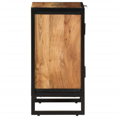Badkamerkast 40x30x60 cm massief acaciahout en ijzer
