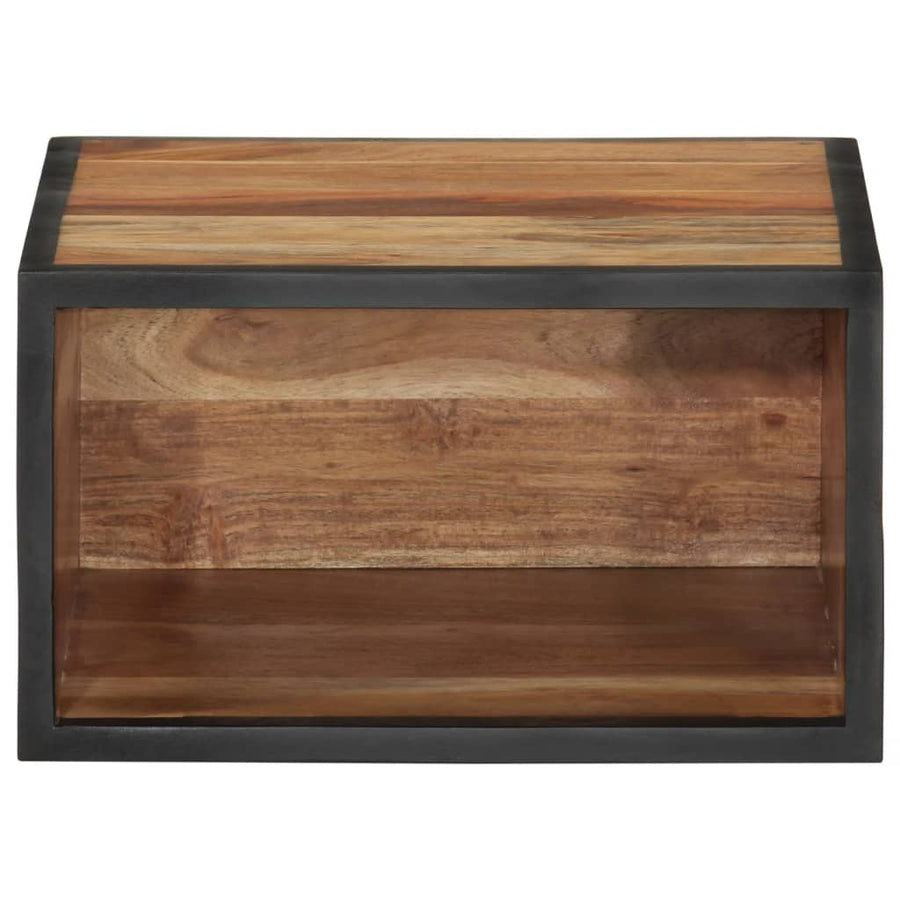 Nachtkastje wandgemonteerd 35x35x20 cm massief acaciahout