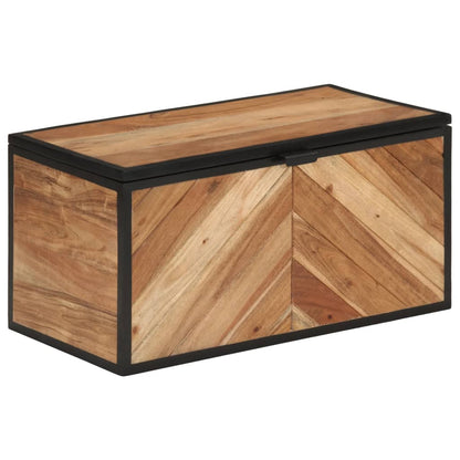 Opbergbox 60X30X30 Cm Massief Acaciahout En Ijzer