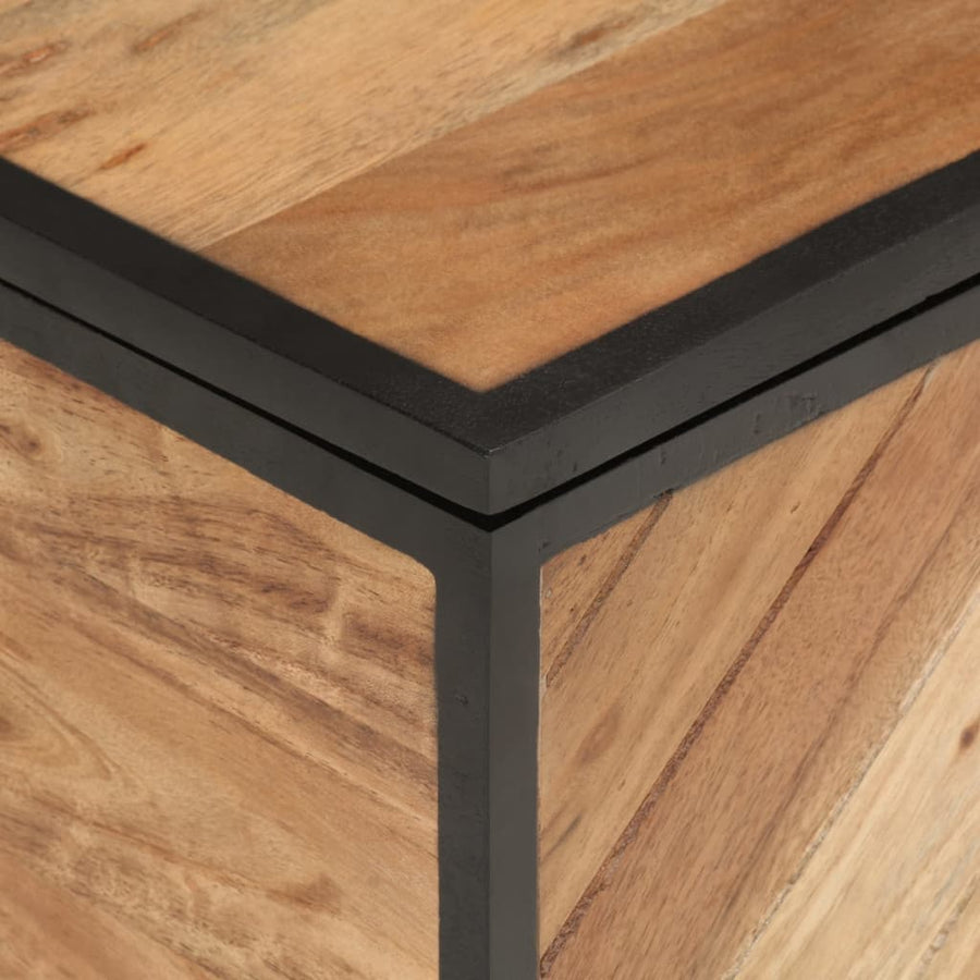 Opbergbox 60X30X30 Cm Massief Acaciahout En Ijzer