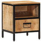 Bedside table 40x35x50 cm solid mango wood