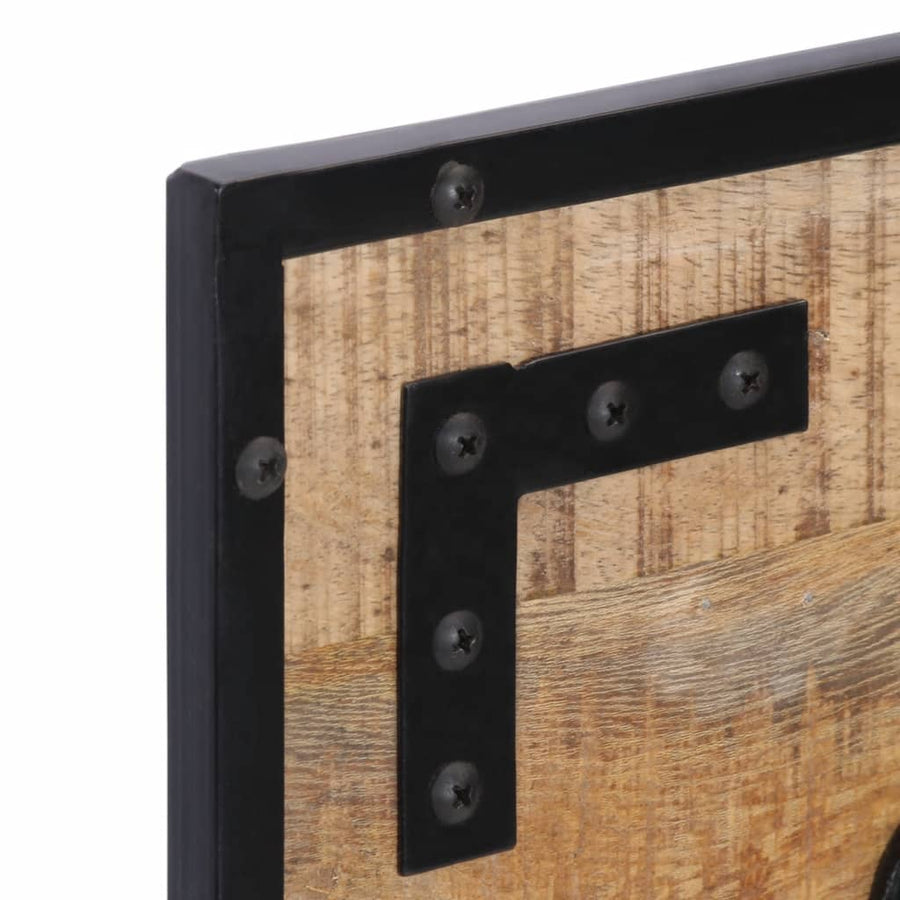 Kapstokken 2 St 80X8X25 Cm Massief Ruw Mangohout
