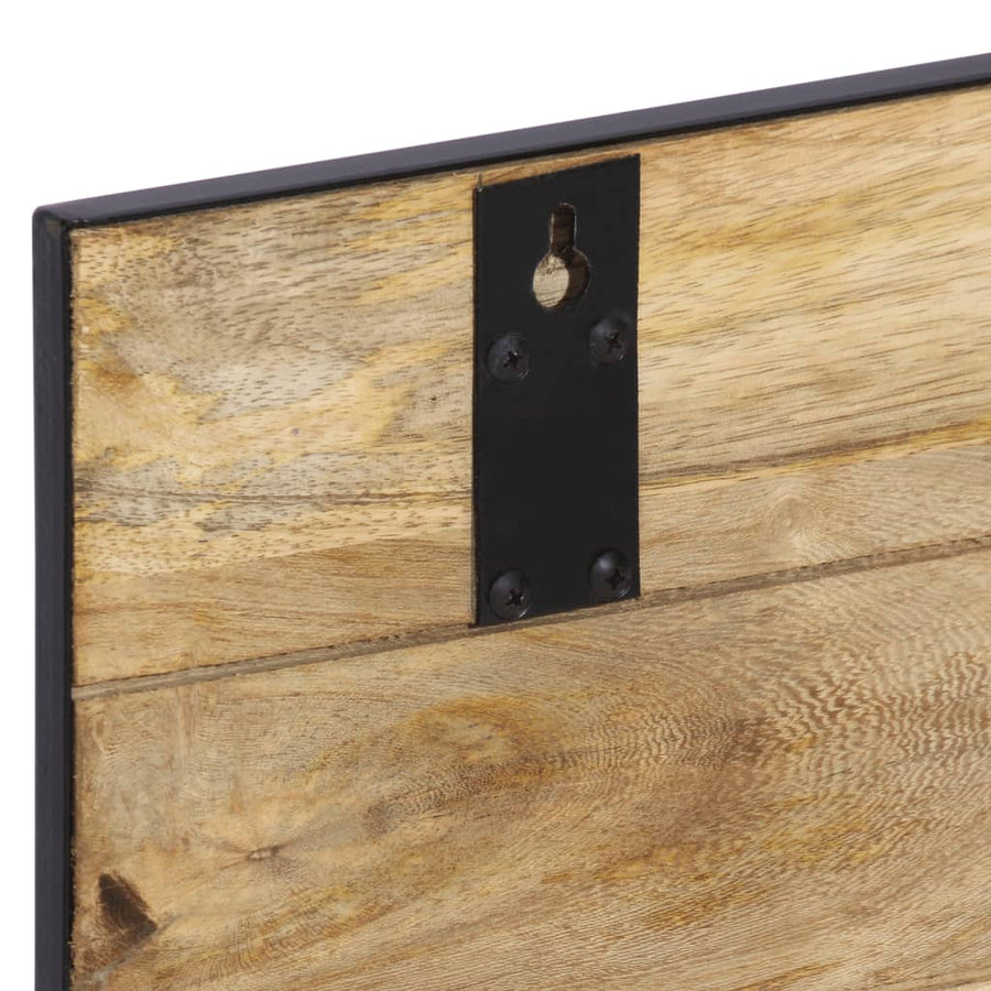 Kapstokken 2 St 80X8X25 Cm Massief Ruw Mangohout