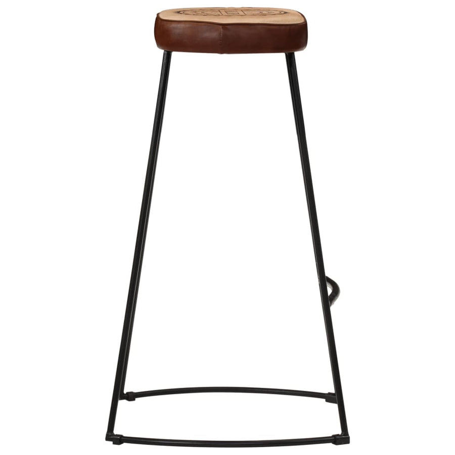 Barkrukken 2 st 44x37,5x78 cm donkerbruin